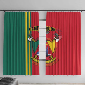 Cameroon Happy Unity Day Cameroun Coat Of Arms Window Curtain