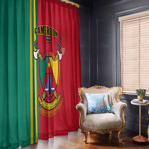 Cameroon Happy Unity Day Cameroun Coat Of Arms Window Curtain