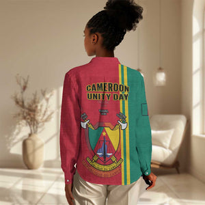 Cameroon Happy Unity Day Cameroun Coat Of Arms Women Casual Shirt