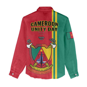 Cameroon Happy Unity Day Cameroun Coat Of Arms Women Casual Shirt