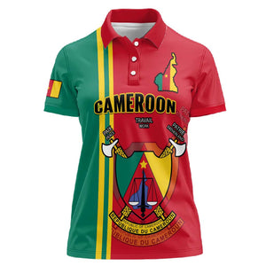 Cameroon Happy Unity Day Cameroun Coat Of Arms Women Polo Shirt