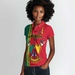 Cameroon Happy Unity Day Cameroun Coat Of Arms Women Polo Shirt