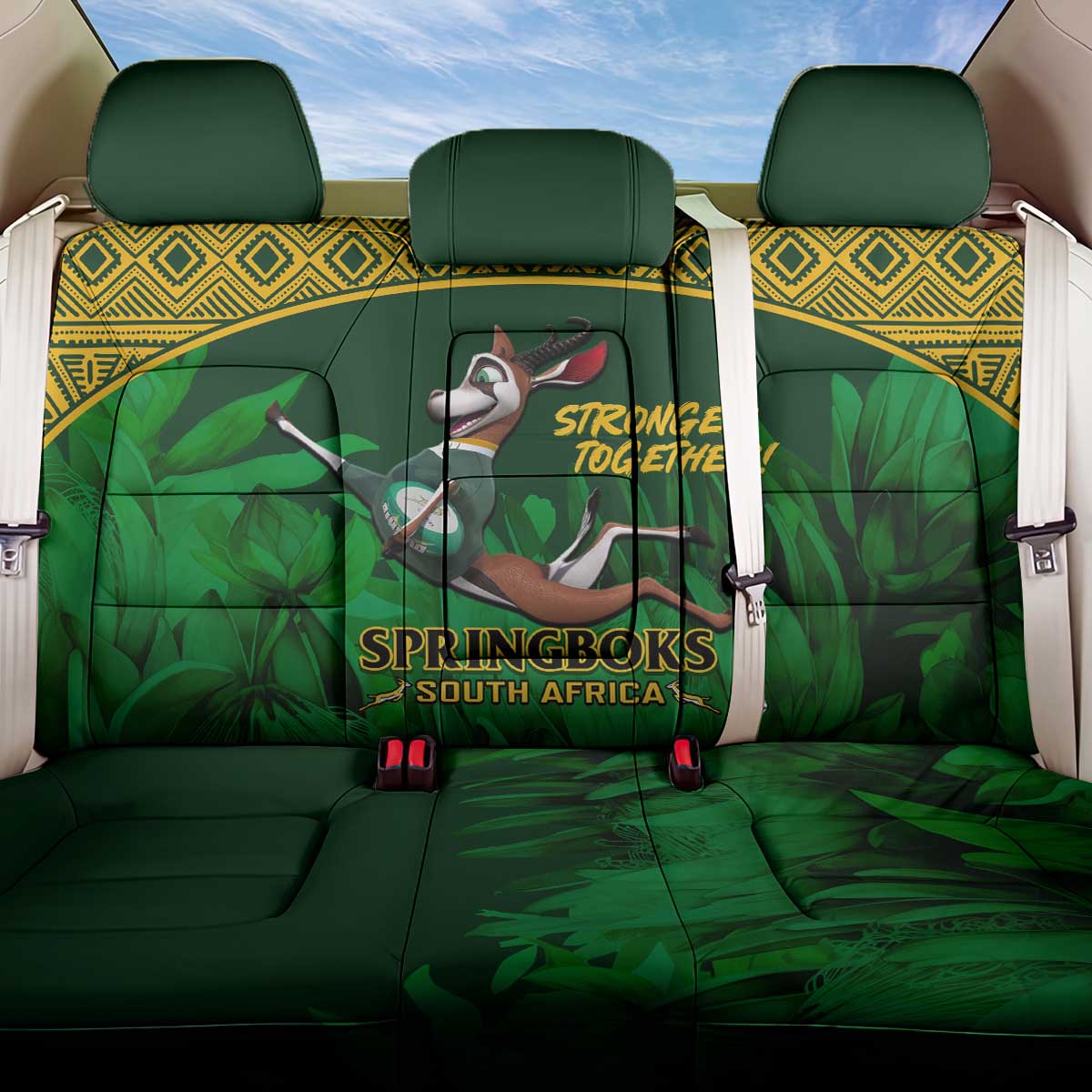 South Africa Rugby Back Car Seat Cover Go Bokke World Cup Champions History