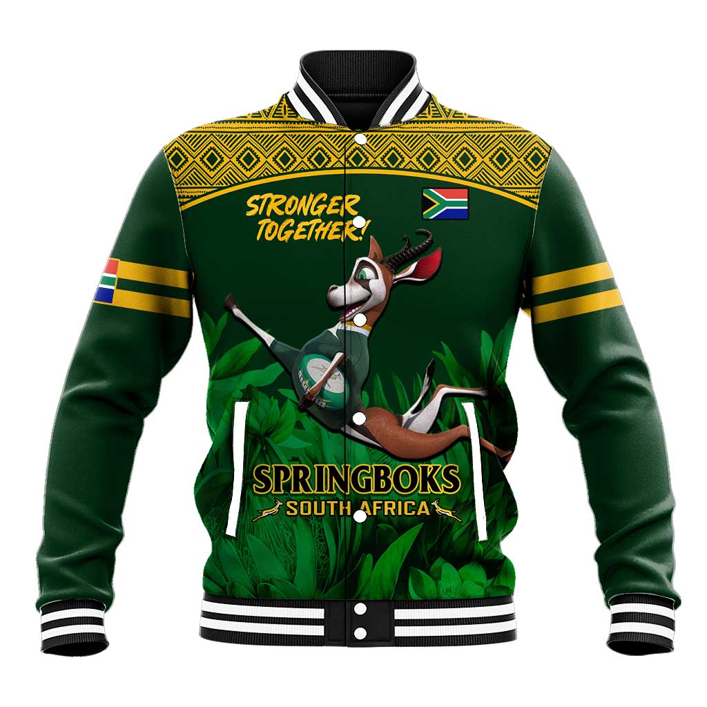 South Africa Rugby Baseball Jacket Go Bokke World Cup Champions History LT14