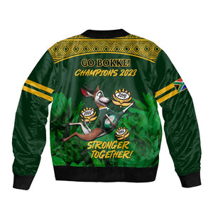 South Africa Rugby Bomber Jacket Go Bokke World Cup Champions History
