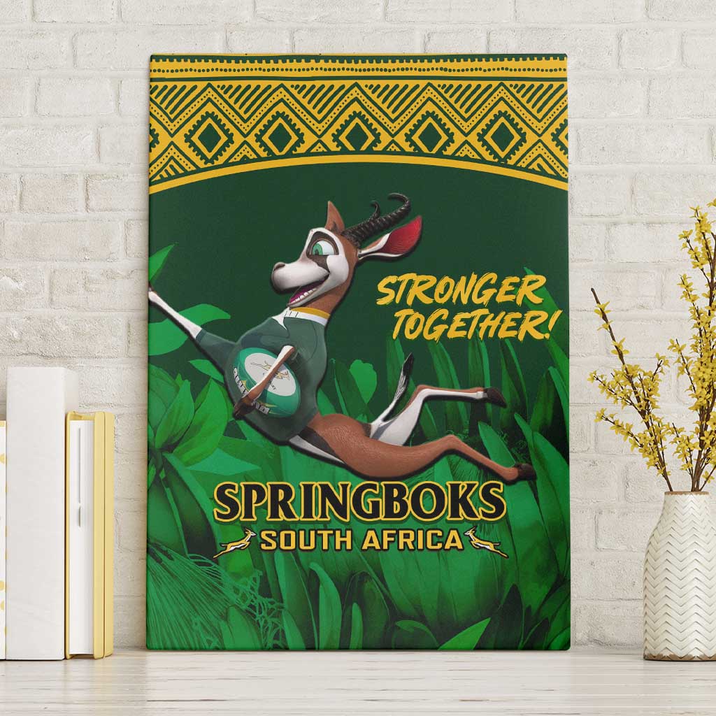 South Africa Rugby Canvas Wall Art Go Bokke World Cup Champions History