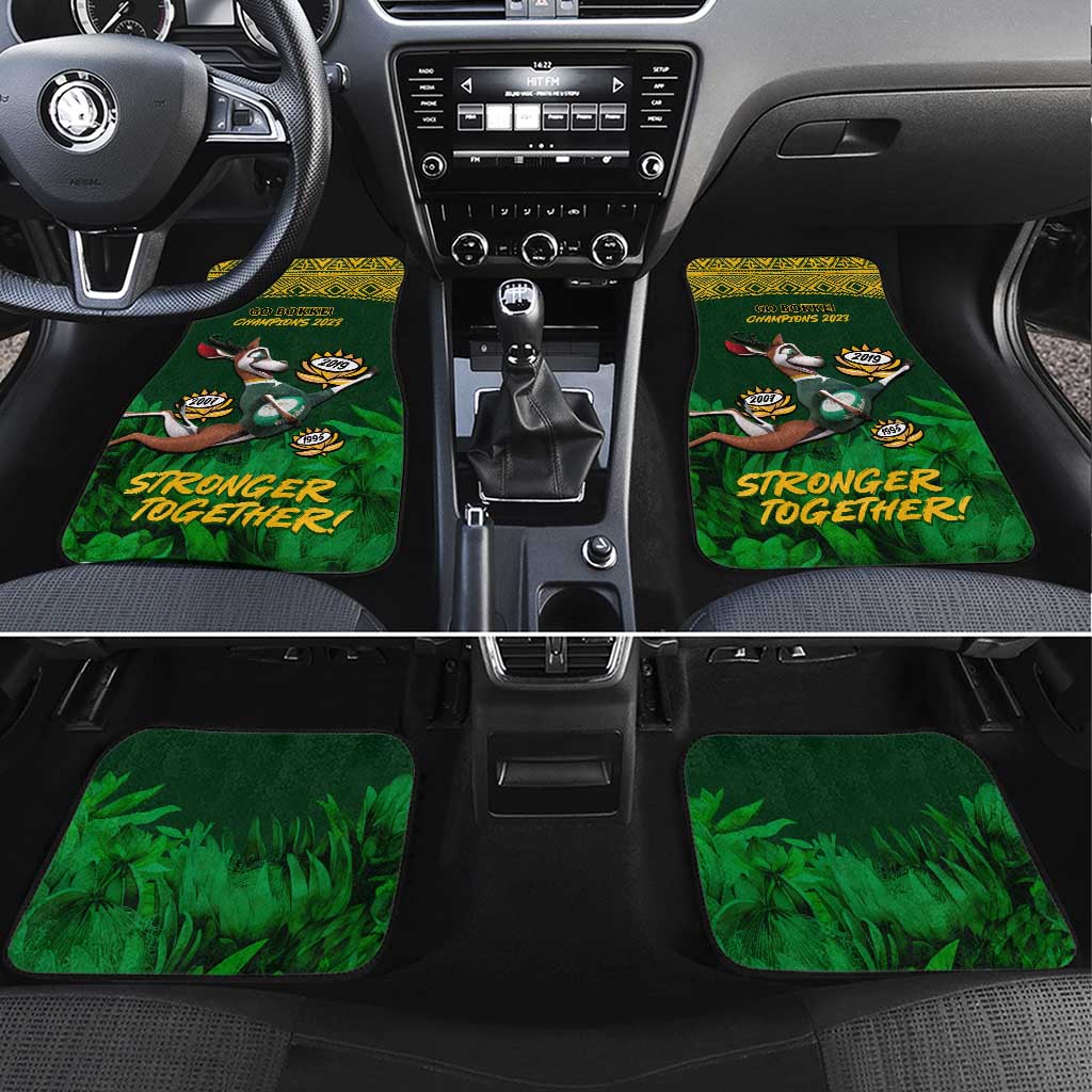 South Africa Rugby Car Mats Go Bokke World Cup Champions History