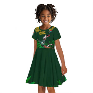 South Africa Rugby Kid Short Sleeve Dress Go Bokke World Cup Champions History