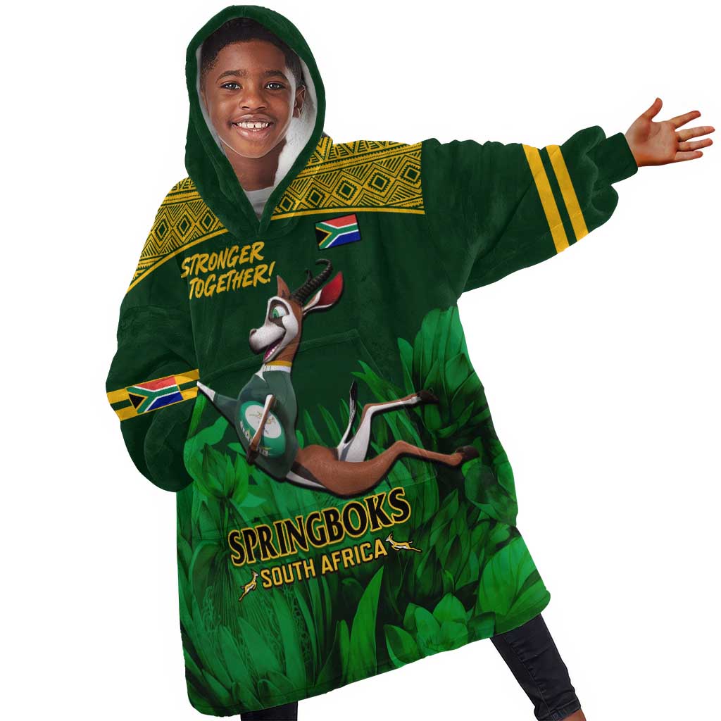 South Africa Rugby KId Wearable Blanket Hoodie Go Bokke World Cup Champions History