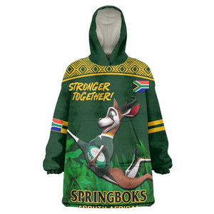 South Africa Rugby KId Wearable Blanket Hoodie Go Bokke World Cup Champions History