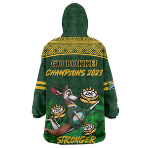 South Africa Rugby KId Wearable Blanket Hoodie Go Bokke World Cup Champions History