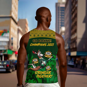 South Africa Rugby Men Tank Top Go Bokke World Cup Champions History