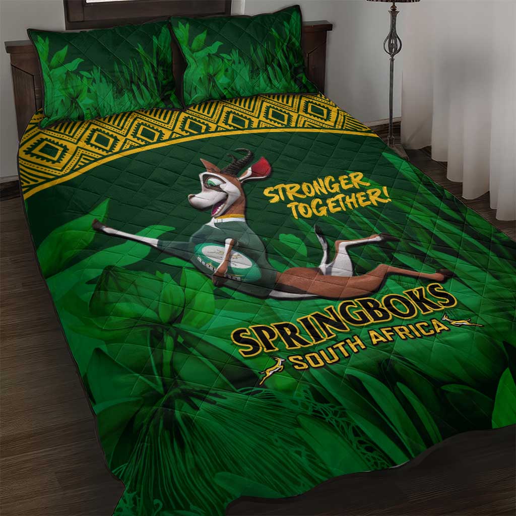 South Africa Rugby Quilt Bed Set Go Bokke World Cup Champions History
