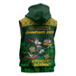 South Africa Rugby Sleeveless Zip Hoodie Go Bokke World Cup Champions History - African Pride