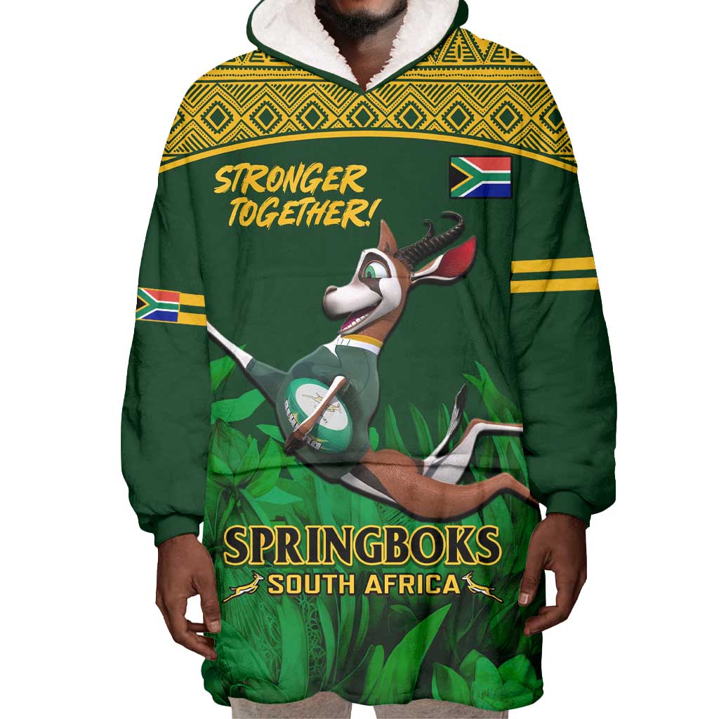 South Africa Rugby Wearable Blanket Hoodie Go Bokke World Cup Champions History