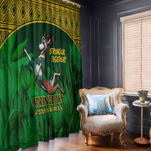 South Africa Rugby Window Curtain Go Bokke World Cup Champions History