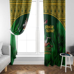 South Africa Rugby Window Curtain Go Bokke World Cup Champions History