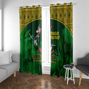 South Africa Rugby Window Curtain Go Bokke World Cup Champions History