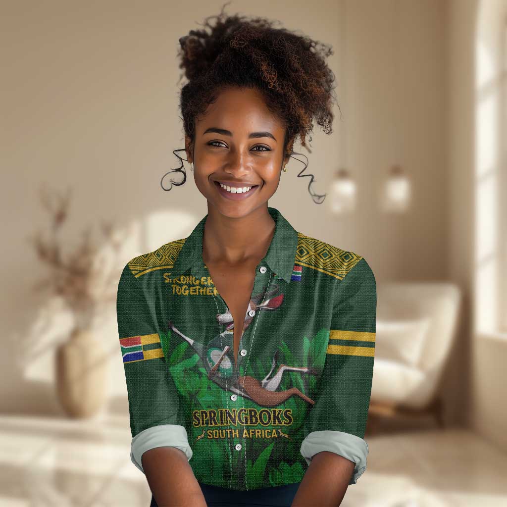 South Africa Rugby Women Casual Shirt Go Bokke World Cup Champions History