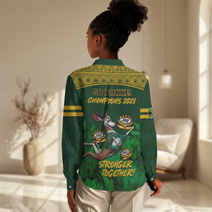 South Africa Rugby Women Casual Shirt Go Bokke World Cup Champions History