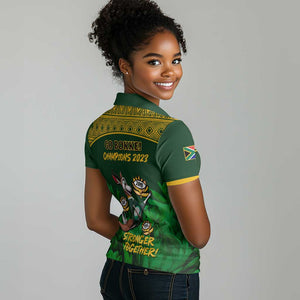 South Africa Rugby Women Polo Shirt Go Bokke World Cup Champions History