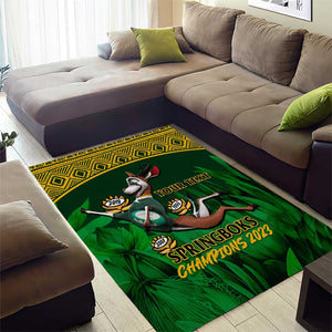 Custom South Africa Rugby Area Rug Go Bokke World Cup Champions History