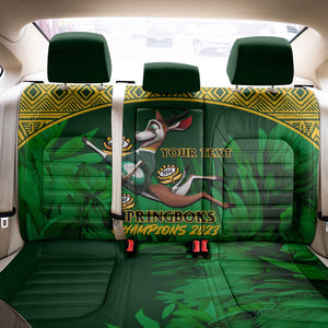 Custom South Africa Rugby Back Car Seat Cover Go Bokke World Cup Champions History