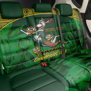 Custom South Africa Rugby Back Car Seat Cover Go Bokke World Cup Champions History