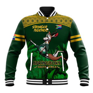 Custom South Africa Rugby Baseball Jacket Go Bokke World Cup Champions History LT14