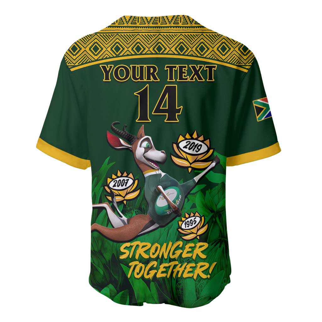 Custom South Africa Rugby Baseball Jersey Go Bokke World Cup Champions History
