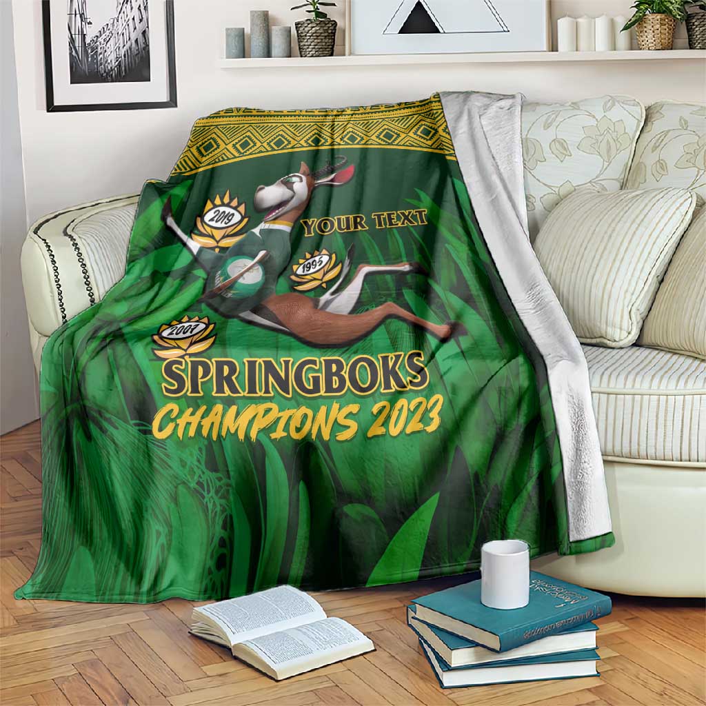 Custom South Africa Rugby Blanket Go Bokke World Cup Champions History