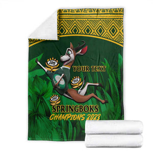 Custom South Africa Rugby Blanket Go Bokke World Cup Champions History