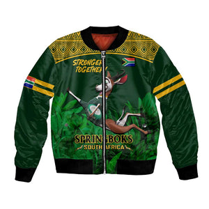 Custom South Africa Rugby Bomber Jacket Go Bokke World Cup Champions History