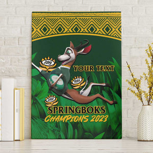 Custom South Africa Rugby Canvas Wall Art Go Bokke World Cup Champions History