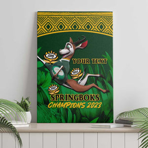 Custom South Africa Rugby Canvas Wall Art Go Bokke World Cup Champions History