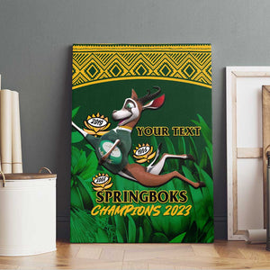 Custom South Africa Rugby Canvas Wall Art Go Bokke World Cup Champions History