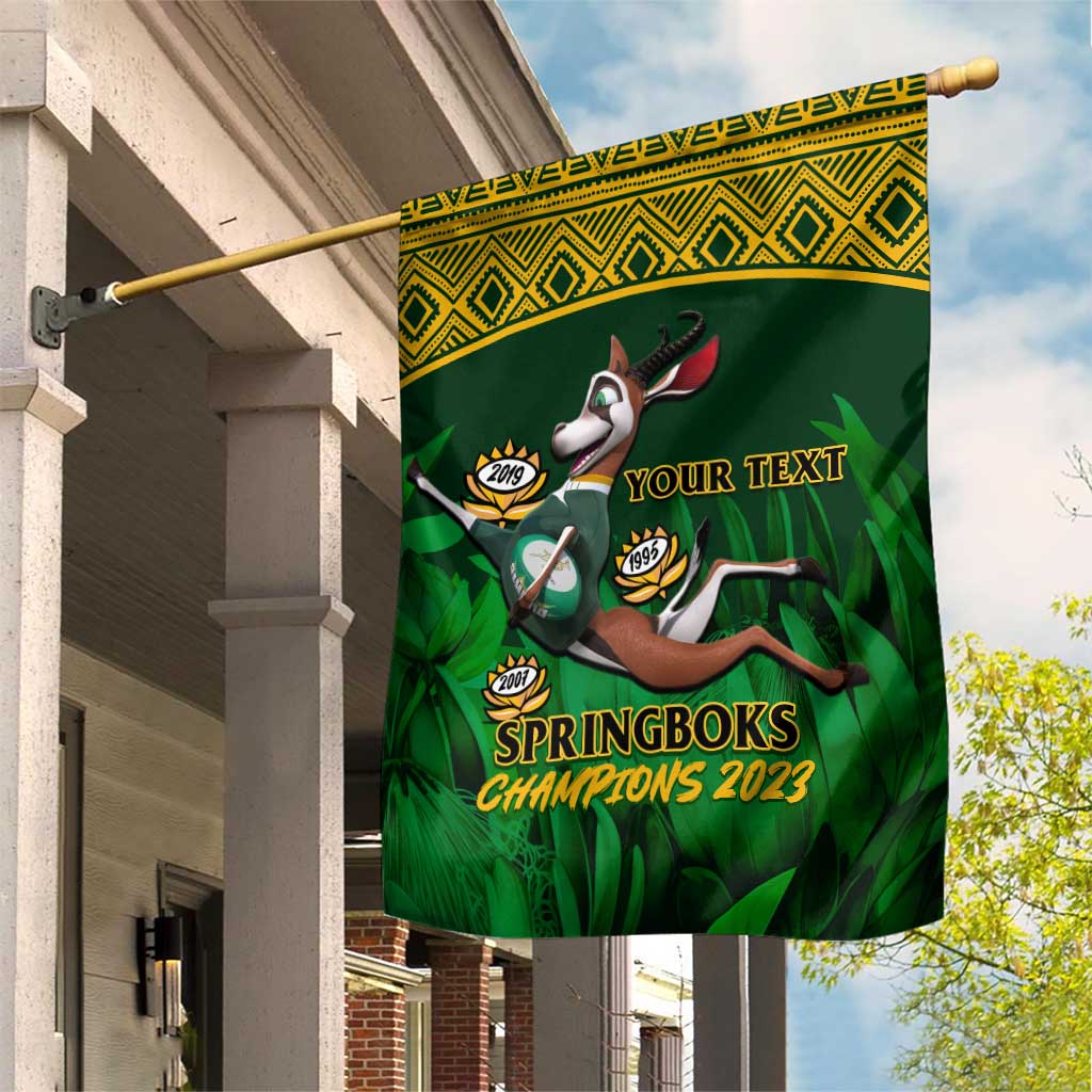 Custom South Africa Rugby Garden Flag Go Bokke World Cup Champions History