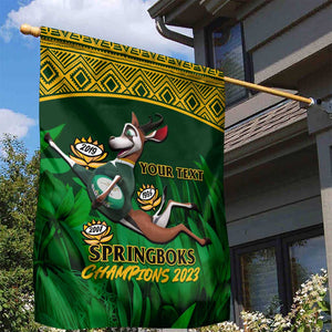 Custom South Africa Rugby Garden Flag Go Bokke World Cup Champions History