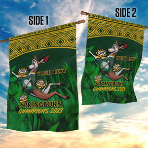 Custom South Africa Rugby Garden Flag Go Bokke World Cup Champions History