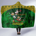 Custom South Africa Rugby Hooded Blanket Go Bokke World Cup Champions History