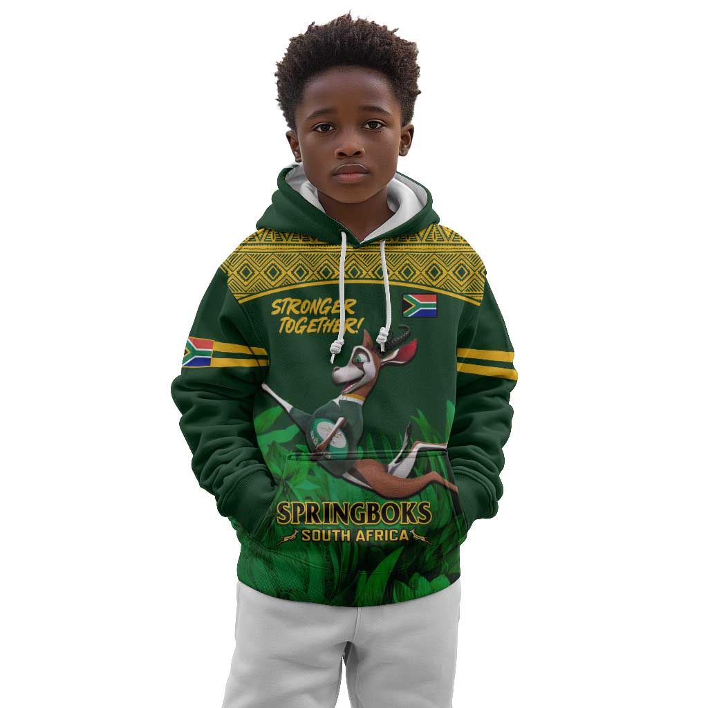 Custom South Africa Rugby Kid Hoodie Go Bokke World Cup Champions History