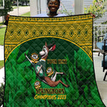 Custom South Africa Rugby Quilt Go Bokke World Cup Champions History