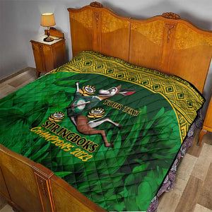 Custom South Africa Rugby Quilt Go Bokke World Cup Champions History