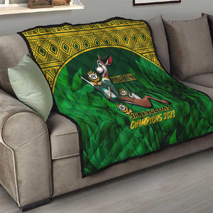 Custom South Africa Rugby Quilt Go Bokke World Cup Champions History