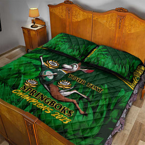 Custom South Africa Rugby Quilt Bed Set Go Bokke World Cup Champions History