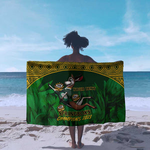 Custom South Africa Rugby Sarong Go Bokke World Cup Champions History