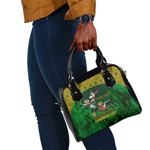 Custom South Africa Rugby Shoulder Handbag Go Bokke World Cup Champions History