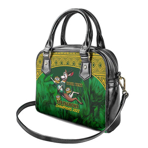 Custom South Africa Rugby Shoulder Handbag Go Bokke World Cup Champions History