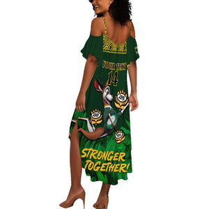 Custom South Africa Rugby Summer Maxi Dress Go Bokke World Cup Champions History