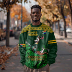 Custom South Africa Rugby Sweatshirt Go Bokke World Cup Champions History